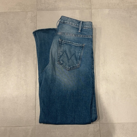 MOTHER The Hustler Roller Sneak High-Rise Wide-Leg Jeans in High on the Hog - Picture 6 of 11